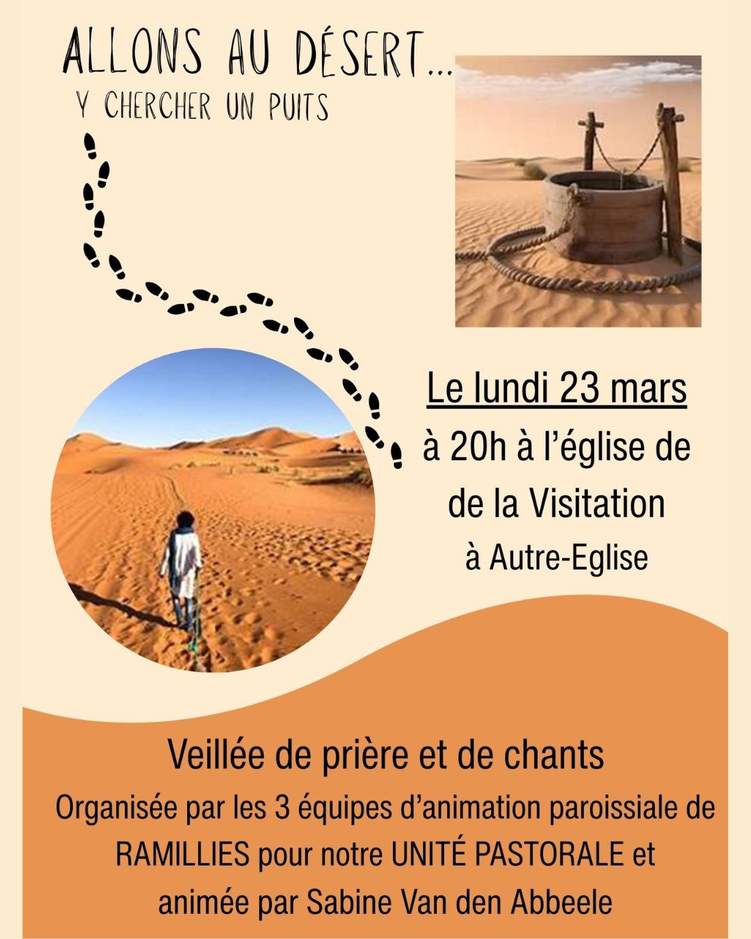 Veillée de prière et de chants : « Allons au désert, y chercher un puits…&nbsp;»