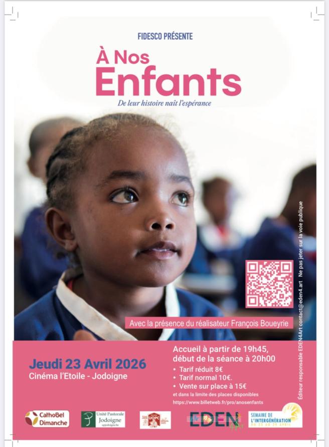 Film &laquo;&nbsp;A nos enfants&nbsp;&raquo; cinéma de&nbsp;Jodoigne