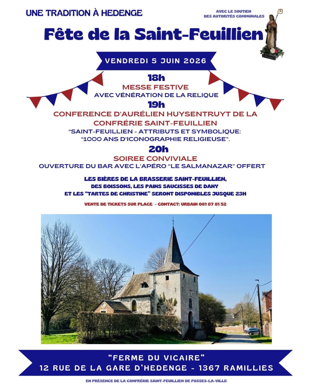 Fête de la Saint-Feuillien à Hédenge – 5 juin&nbsp;2026