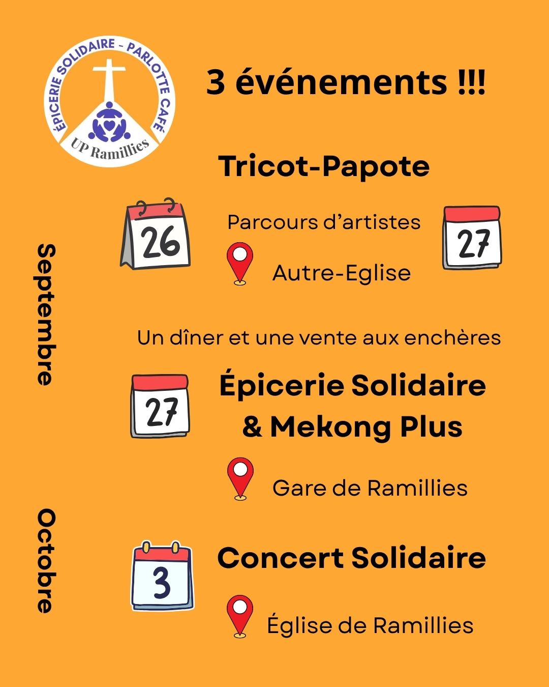 Épicerie Solidaire : 3 dates en septembre/octobre